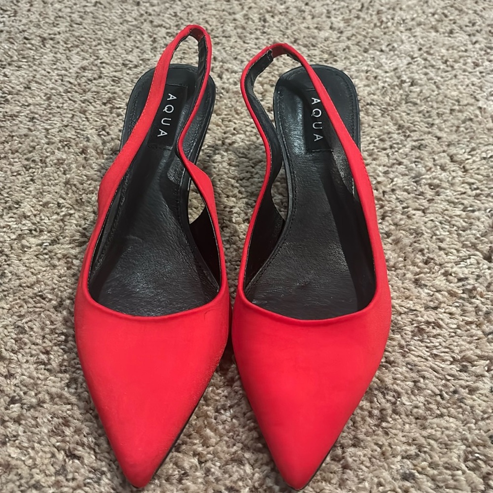 Aqua Women's Spencer Slingback Pointed Toe Pumps Shoes size 10